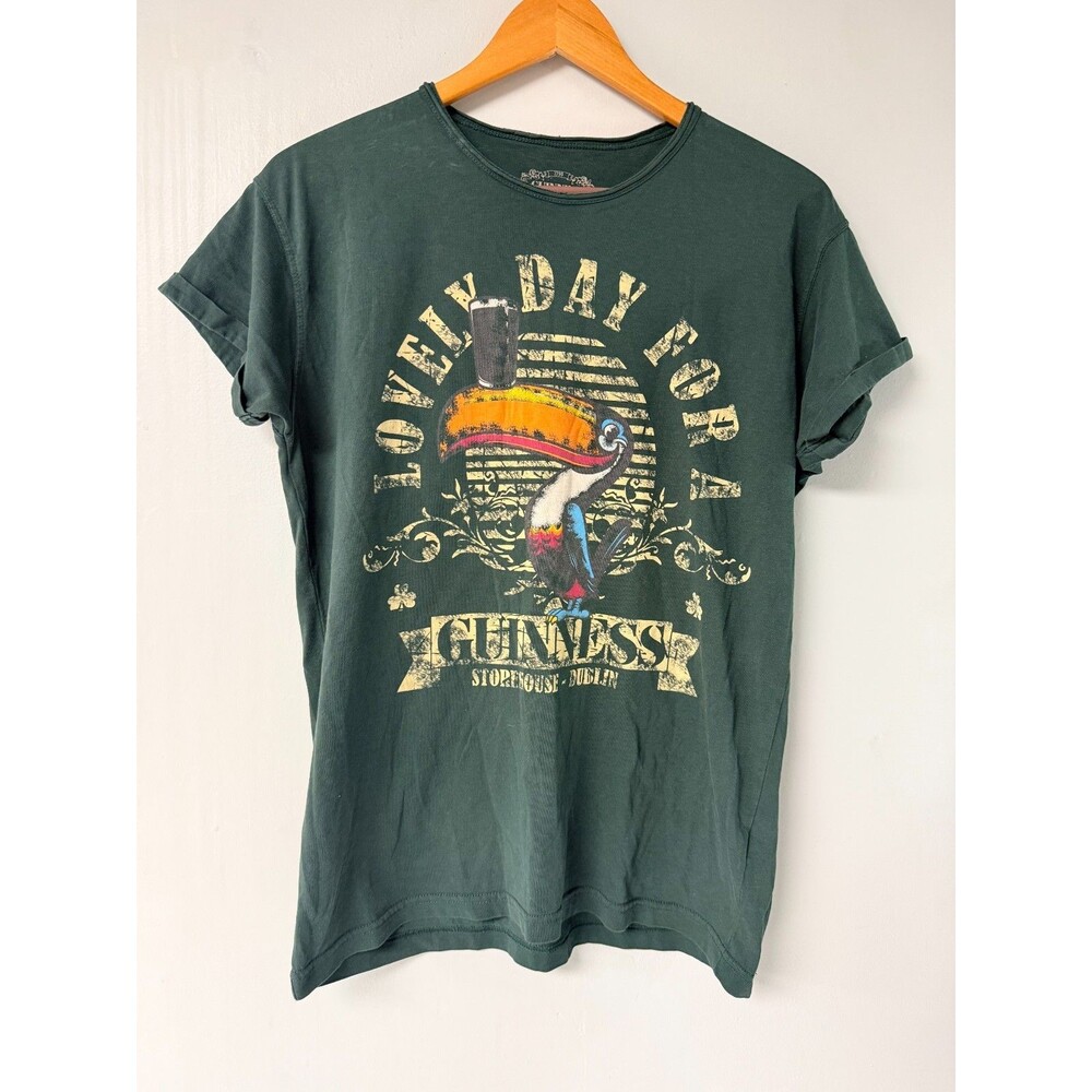 Guinness The Vintage Collection Small Green Toucan Lovely Day T-Shirt Dublin